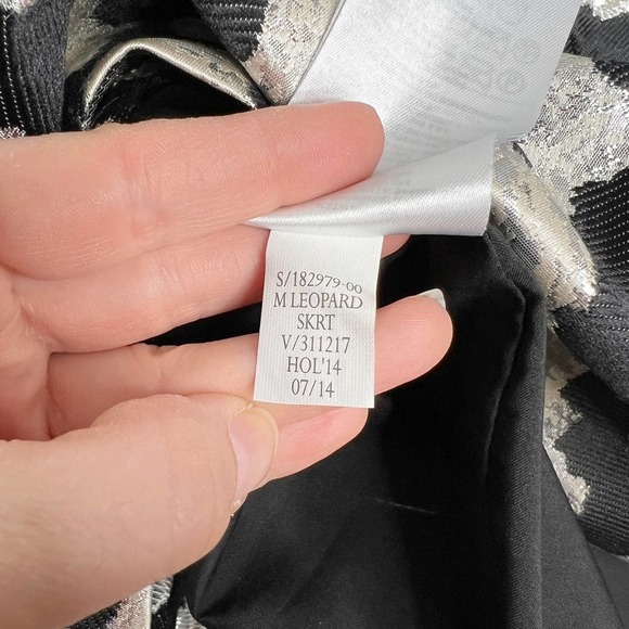 NWT Banana Republic Monogram Metallic Leopard Print Box Pleated Mini Skirt - Picture 8 of 15